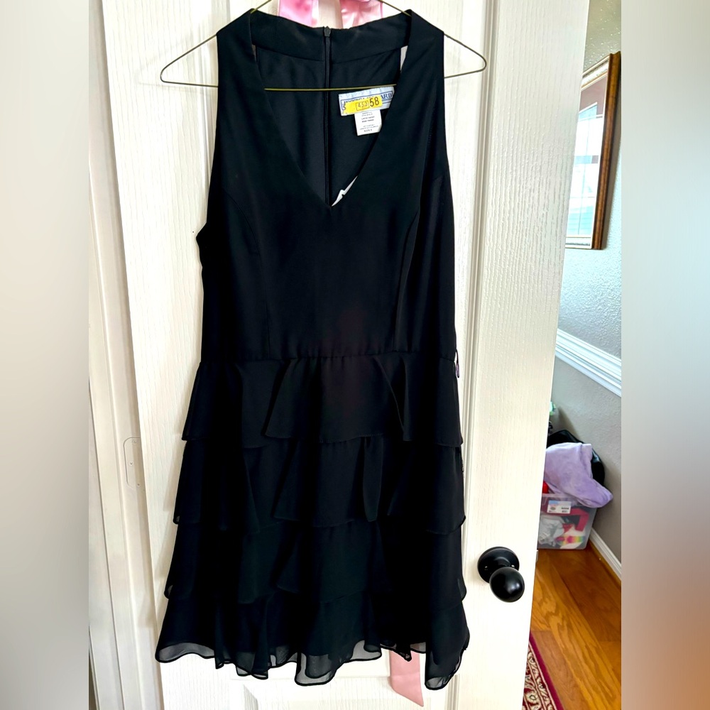 Jessica Howard size 8, black after five dress‎ two different pink sash belts